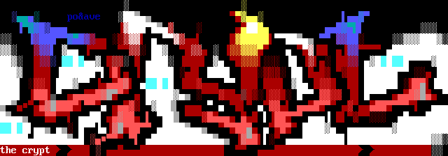 the crypt ansi logo by poti and avenger of black maiden